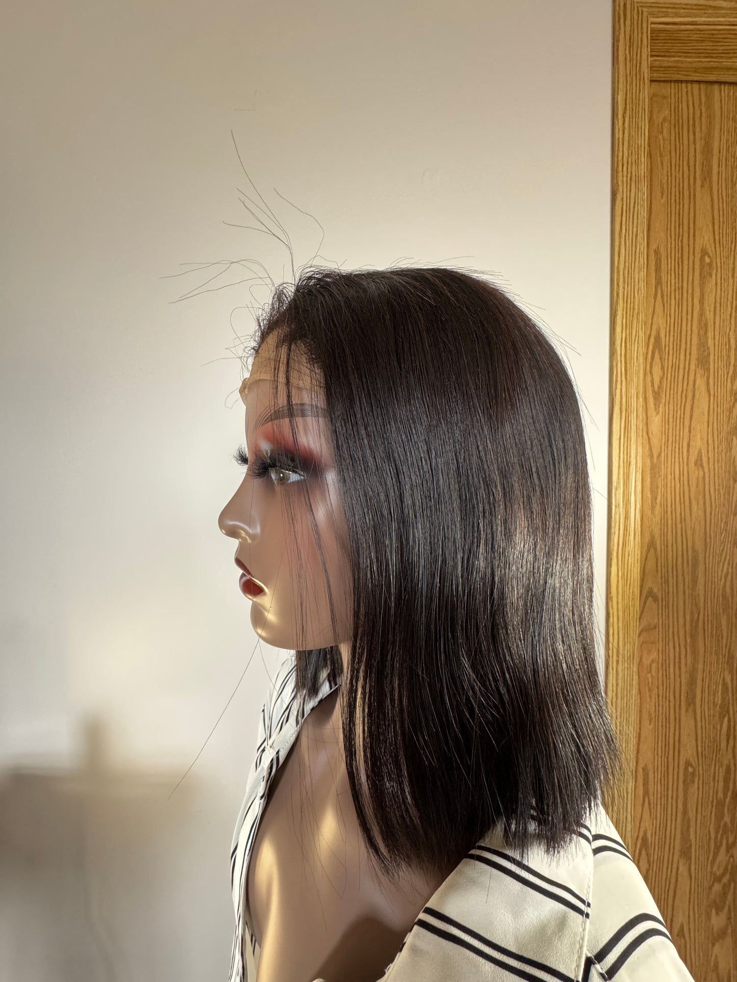 12 Inch Natural Black Hair with 2*6 closure