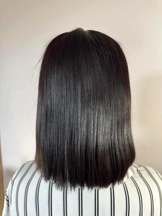 12 Inch Natural Black Hair with 2*6 closure