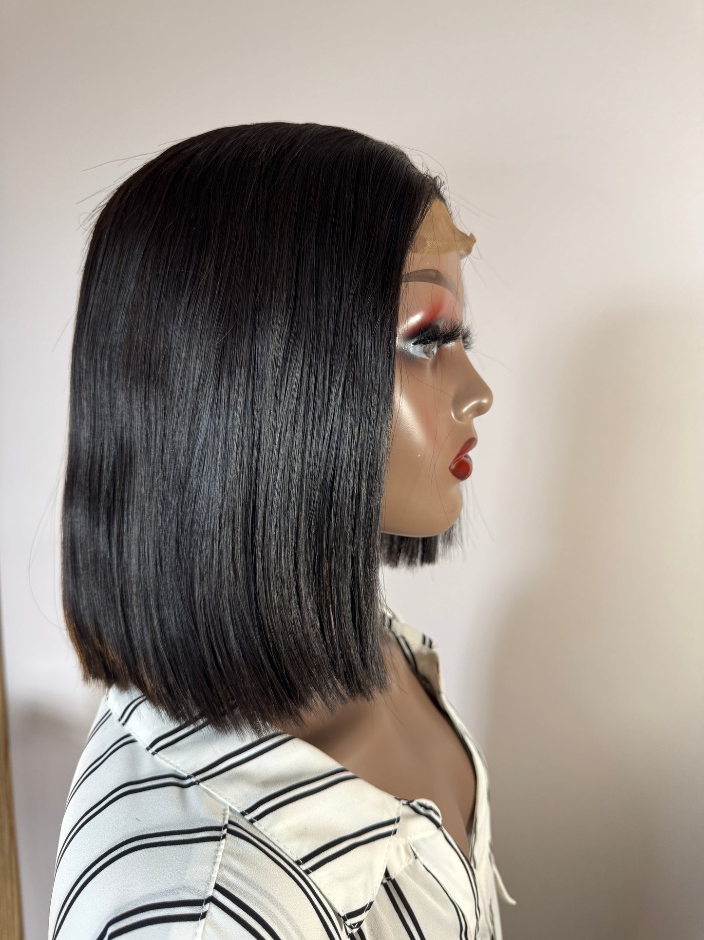 12 Inch Natural Black Hair with 2*6 closure