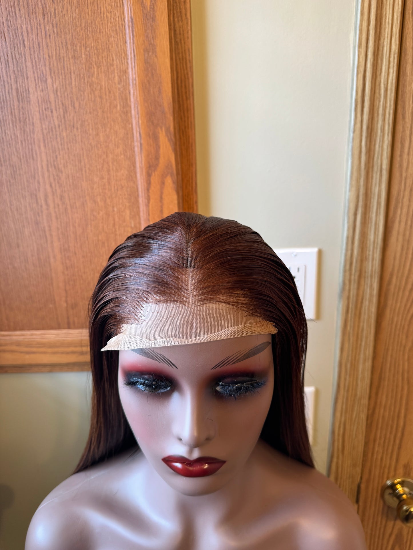 18 Inch Honey Brown Hair with 5x5 closure