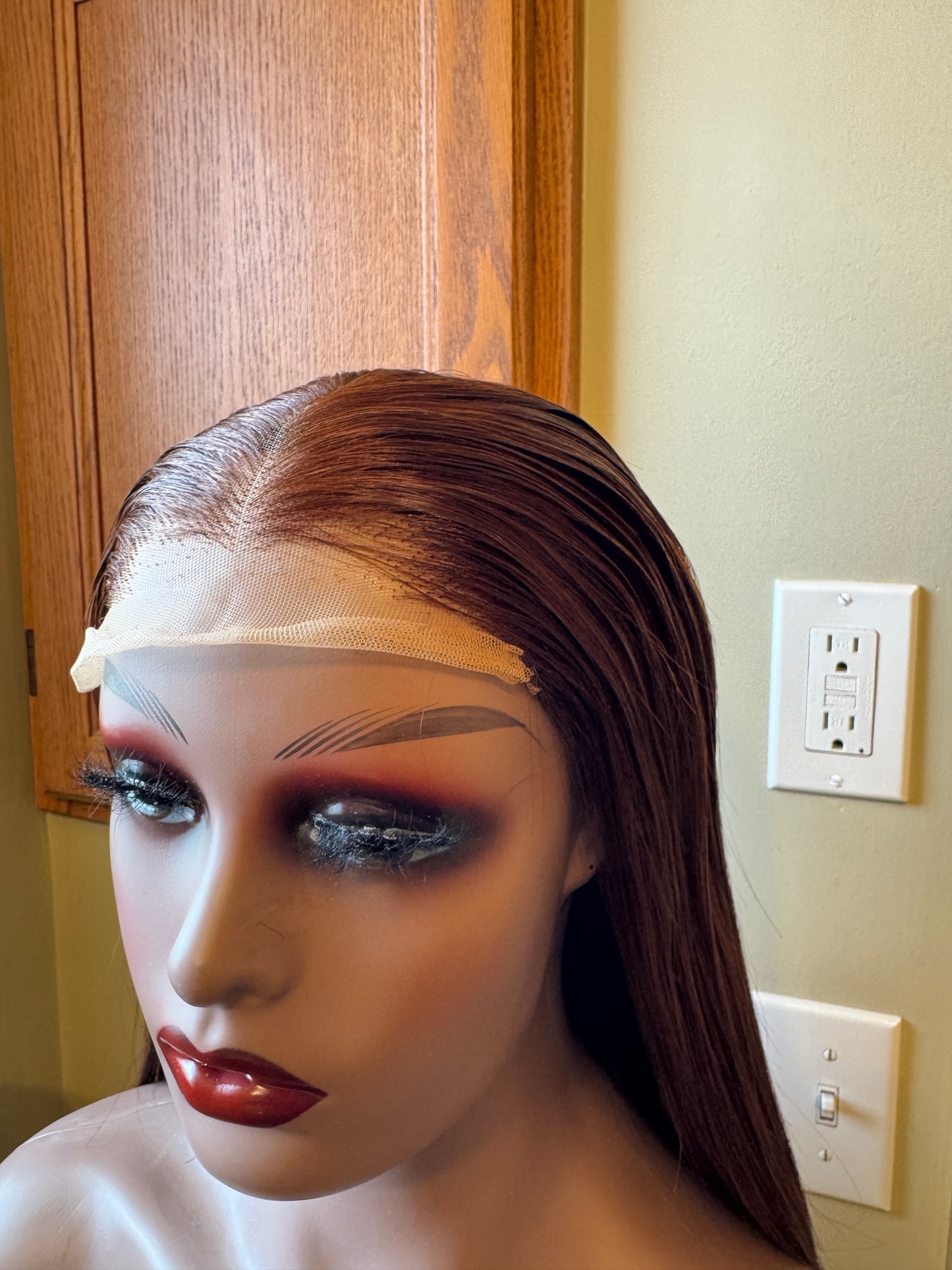 18 Inch Honey Brown Hair with 5x5 closure