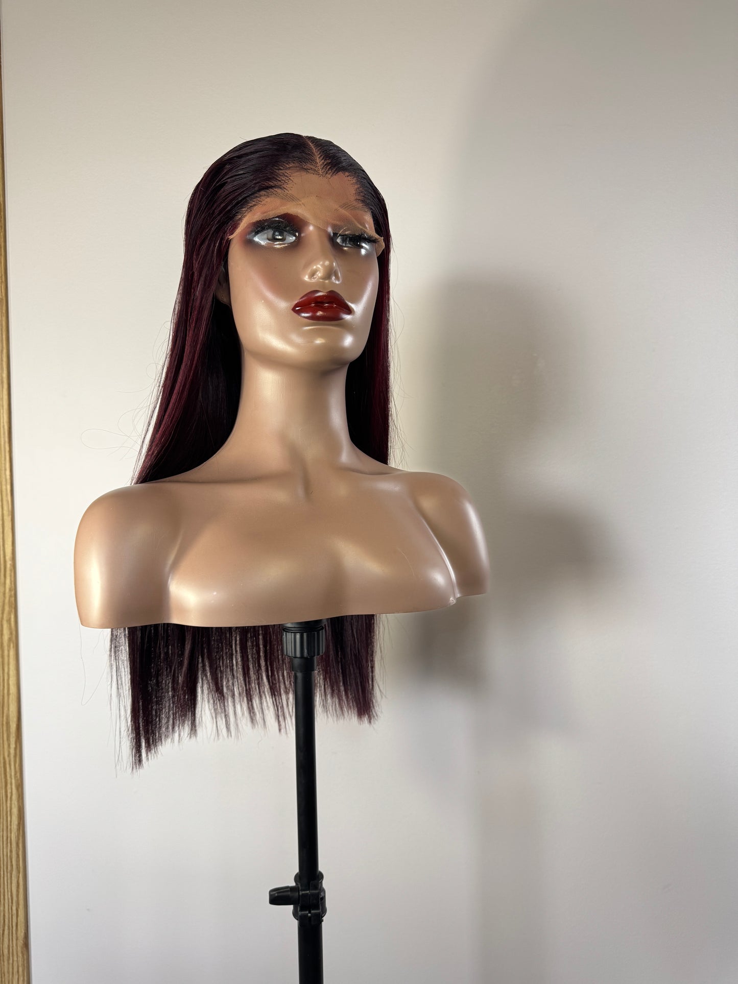 Silk Burgundy hair with 5X7 closure