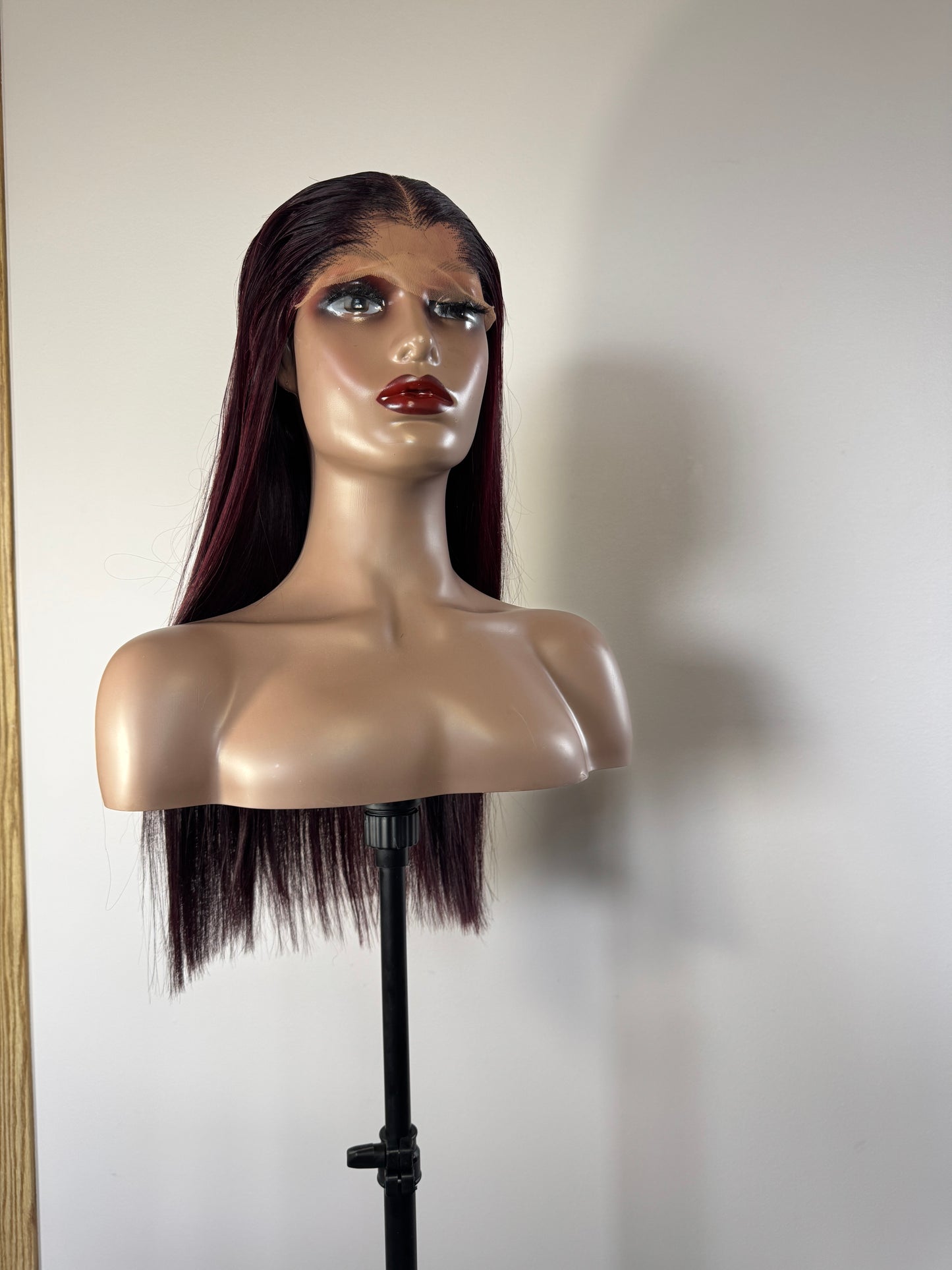 Silk Burgundy hair with 5X7 closure