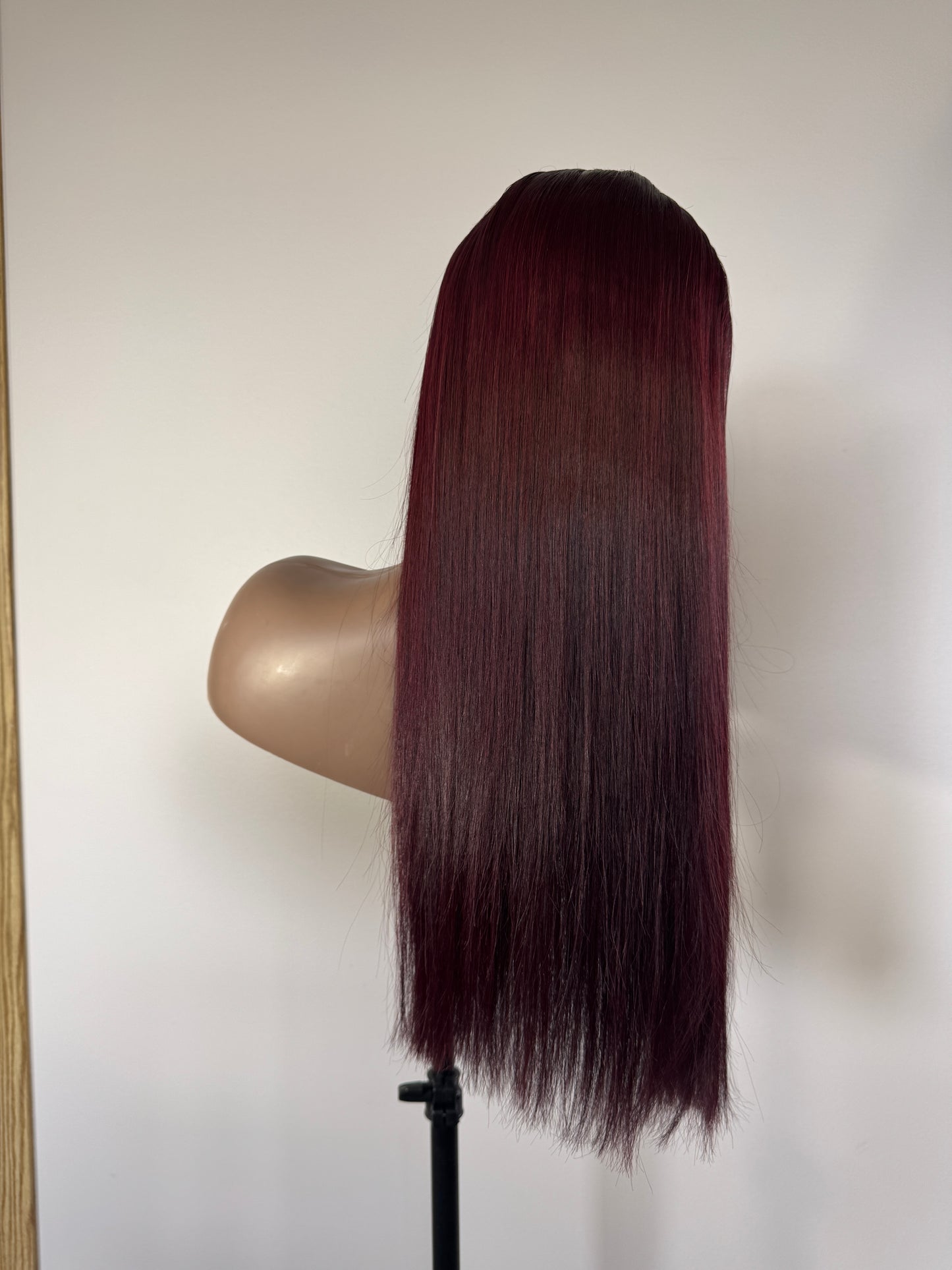 Silk Burgundy hair with 5X7 closure