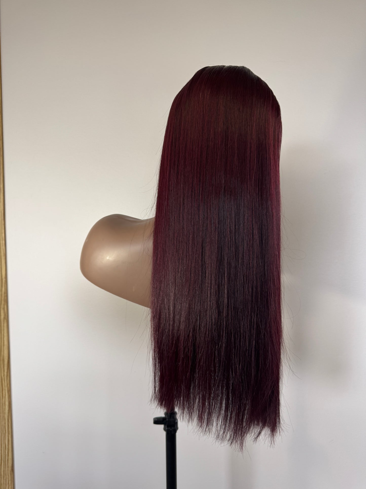 Silk Burgundy hair with 5X7 closure
