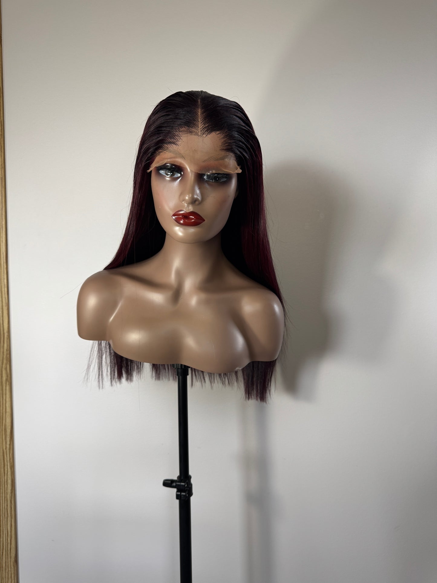 Silk Burgundy hair with 5X7 closure